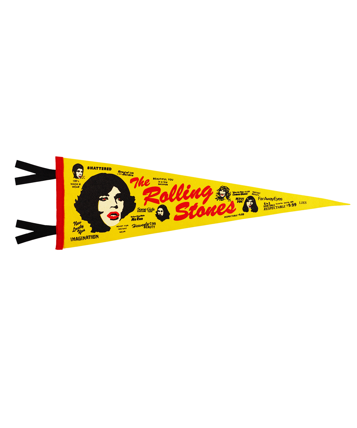THE ROLLING STONES Some Girls Pennant by Oxford Pennant
