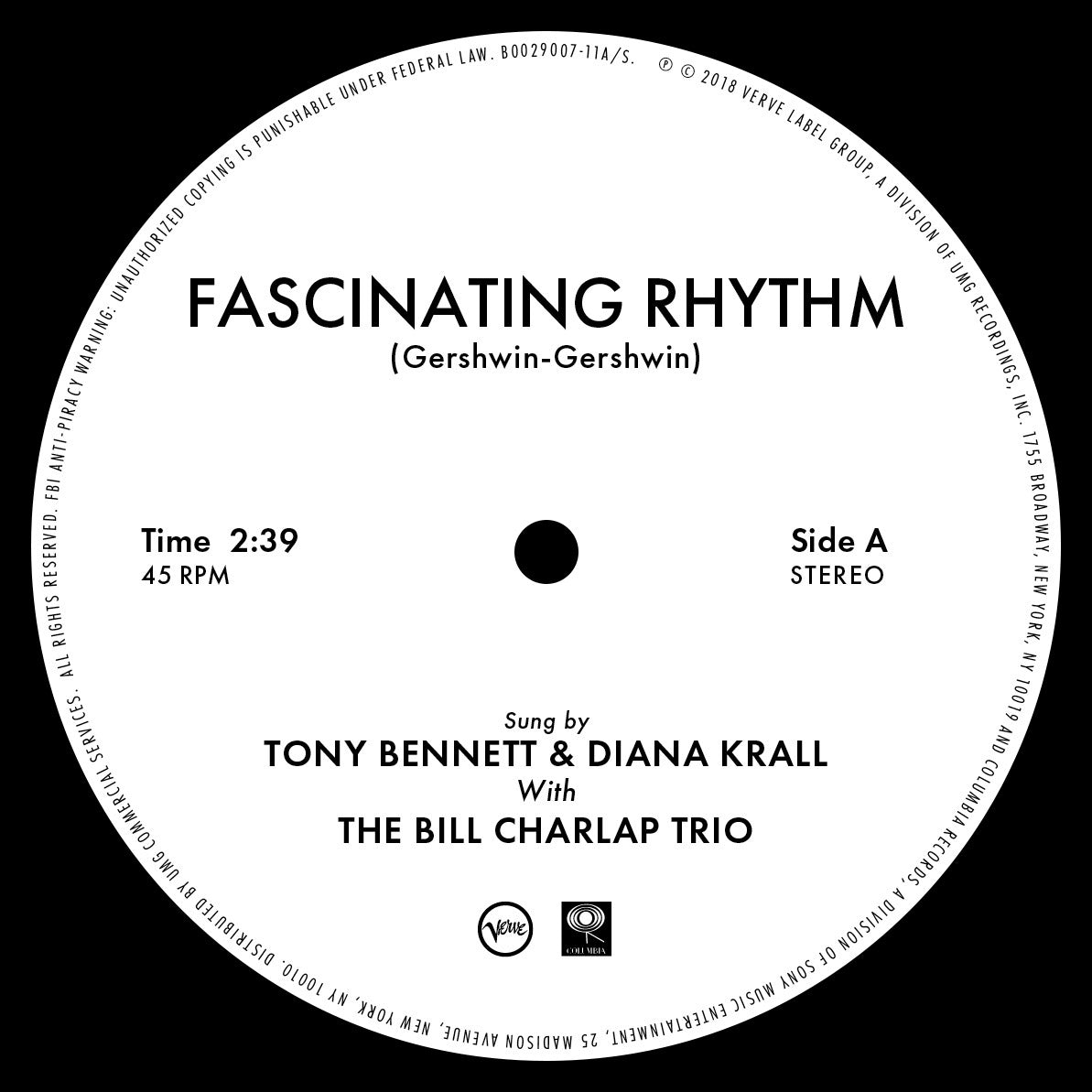 Tony Bennett/ Diana Krall - Fascinating Rhythm 10" (RSDBF2018)
